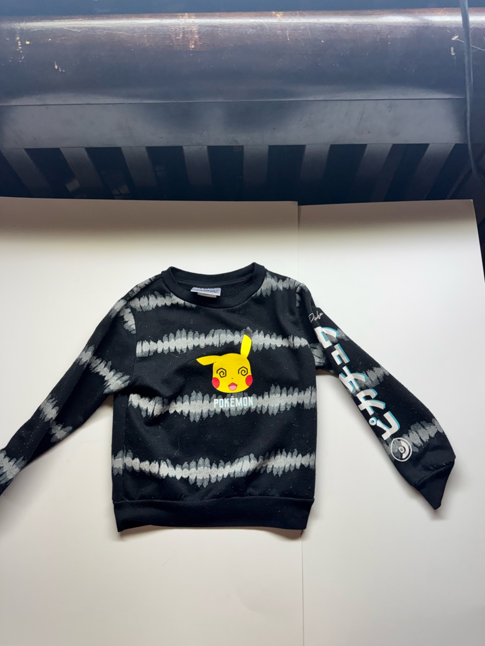 Pokemon Black & Yellow Tie-Dye Pikachu Sweatshirt